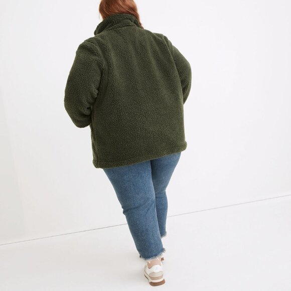 Madwell Plus The Resourced Sherpa Zip Jacket | Forest Green | Size 3X | NWT - Picture 9 of 9